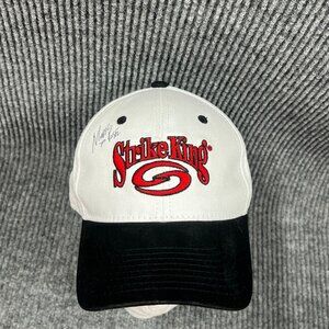 Strike King Autographed Baseball Cap By Mark Rose White Hat Adjustable Fishing‎